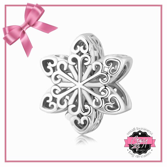 Silver Snowflake Charm - Picture 1 of 16